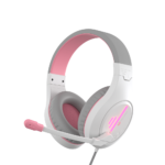 Meetion Stereo Gaming Headset White Pink Lightweight Backlit HP021