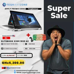 HP EliteBook x360 1030 G2 Notebook PC Intel Core i5 7th Gen 8GB RAM 256GB SSD 13.3 Inches FHD Multi-Touch Display (Almost New)